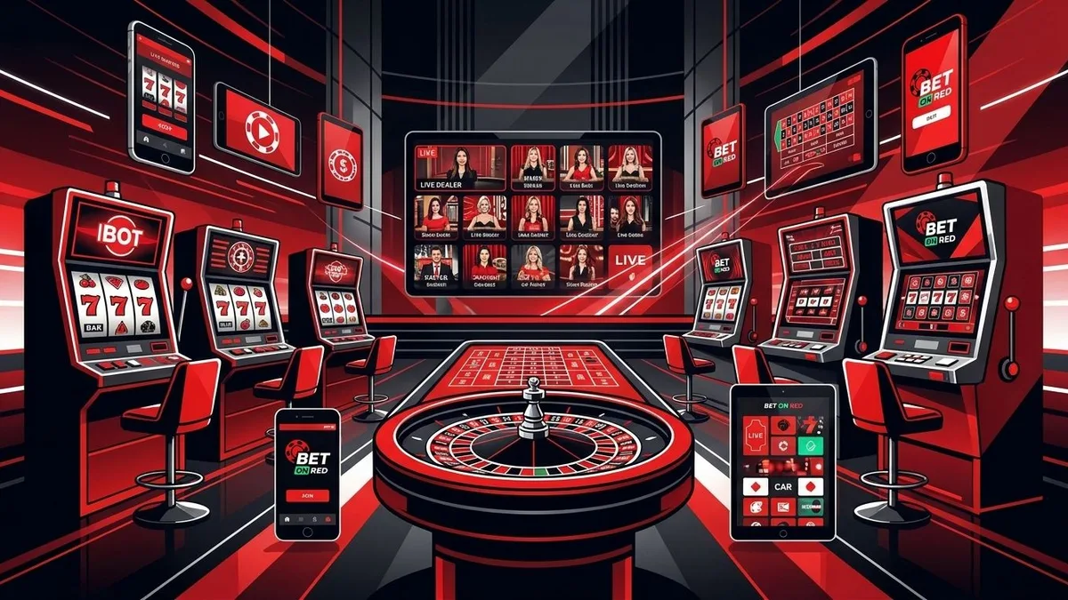 Casino-Spiele und Slots bei Bet On Red